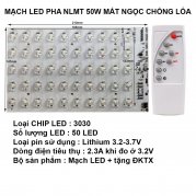Bộ mạch đèn LED năng lượng mặt trời mắt ngọc 50W gồm mạch và remote Bộ mạch đèn LED năng lượng mặt trời mắt ngọc 50W gồm mạch và remote